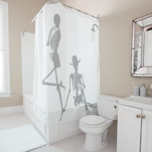 Rideaux De Douche Squelette Humour Douche Drôle Cowboy Silhouette Ba