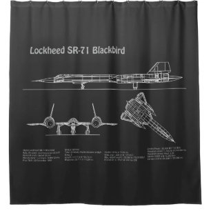 Rideaux De Douche SR-71 Blackbird - Plan directeur de l'avion PD