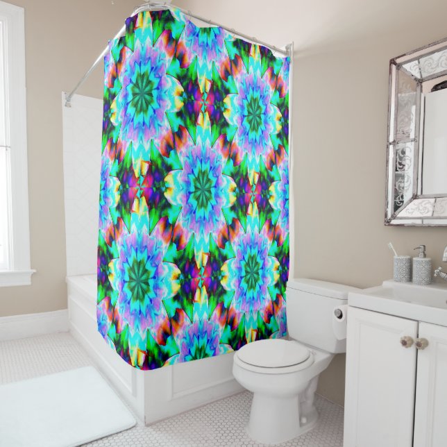 Rideaux De Douche Stained glass of the Sea.... (En situation)