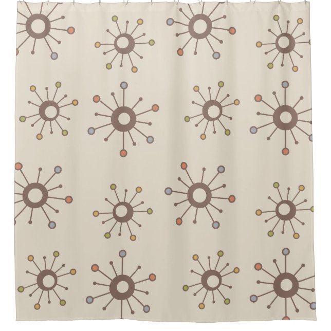Rideaux De Douche Starburts Atomique Nature Tons Terre (Devant)