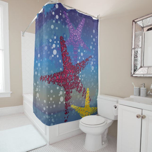 Rideaux De Douche Starfish Seastar (En situation)