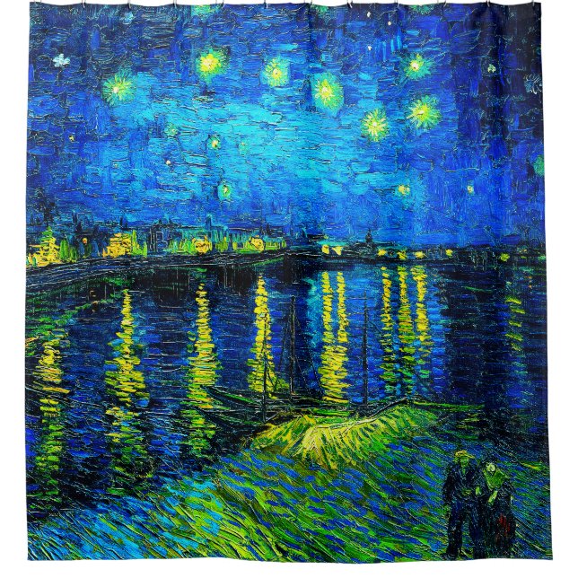 Rideaux De Douche Starry Night Over the Rhone by Vincent Van Gogh (Devant)