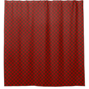 Rideaux De Douche Stewart / Stuart tartan rouge vert plaid