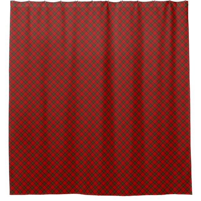 Rideaux De Douche Stewart / Stuart tartan rouge vert plaid (Devant)