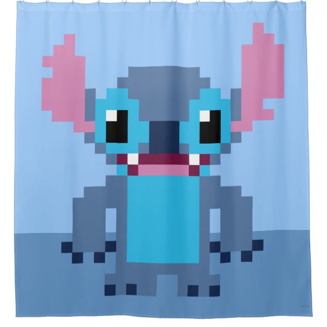 Rideaux De Douche Stitch à 8 bits (Devant)
