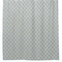 Storm Grey Marocain Quatrefoil Motif