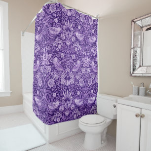 Rideaux De Douche Strawberry Thief Purple, William Morris