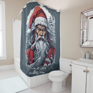 Rideaux De Douche Striking Samurai Santa Claus