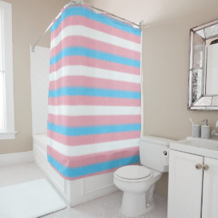 Rideaux De Douche Stripes de Colors Pride Transgenre