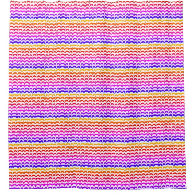 Rideaux De Douche Stripes de Jazzy Tropical (Devant)