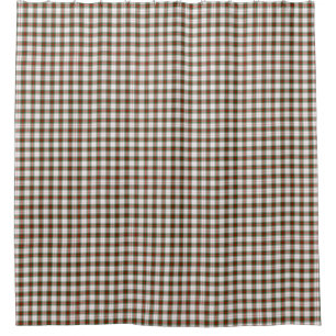 Rideaux De Douche Stuart / Stewart tartan blanc rouge vert plaid