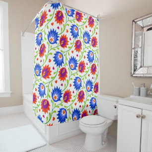 Rideaux De Douche Style mexicain coloré motif floral élégant gras