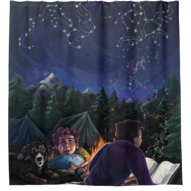 Rideaux De Douche Summer Knights Camping (Devant)