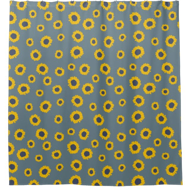 Rideaux De Douche Sunflower Pattern Shower Curtain (Devant)
