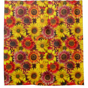 Rideaux De Douche Sunflowers Motif sans couture
