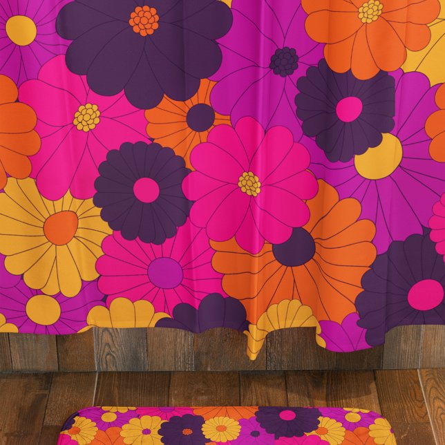 Rideaux De Douche Super violet et rose hippie puissance (Créateur téléchargé)
