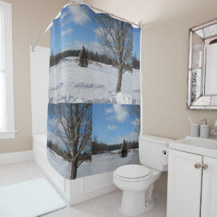 Rideaux De Douche Superbe hiver cool neige