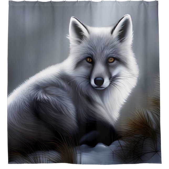 Rideaux De Douche Superbe Renard Artique (Devant)