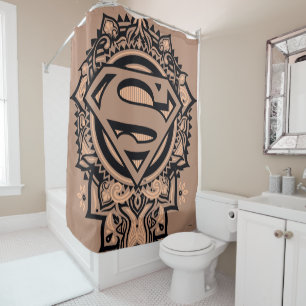 Rideaux De Douche Supergirl Mandala Graphic