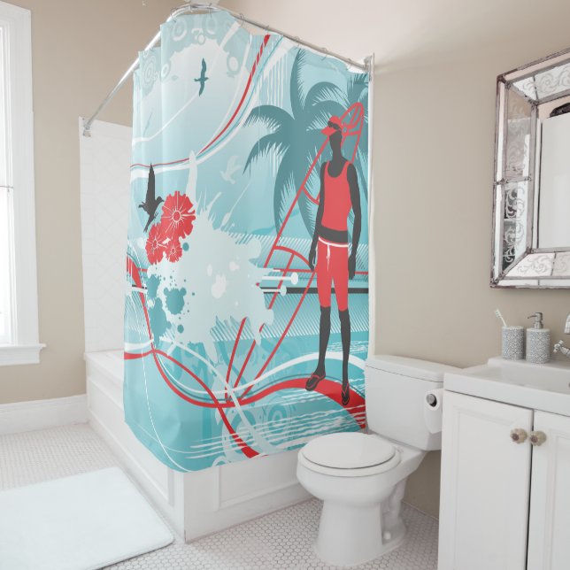 Rideaux De Douche Surf 4 (En situation)