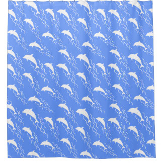 Rideaux De Douche Swimming dolphins design