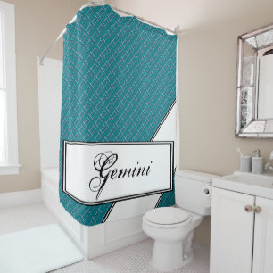 Rideaux De Douche Symbole Zodiaque Gemini Élément par Kenneth Yoncic