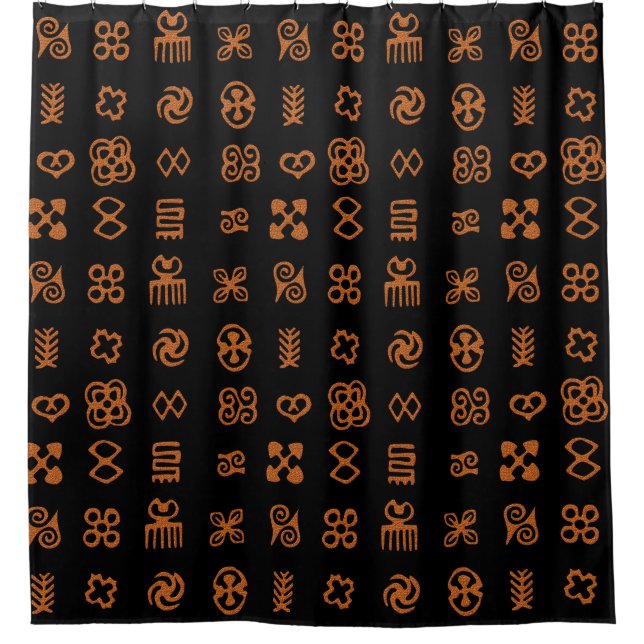 Rideaux De Douche Symboles africains Adinkra Design ethnique (Devant)