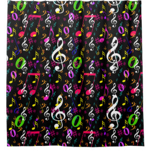 Rideaux De Douche Symboles musicaux Design Motif