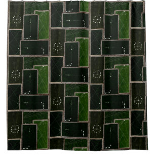 Rideaux De Douche Table de billard Vintage Table de billard Art Pool