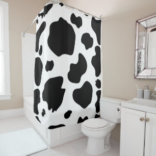 Rideaux De Douche Taches de vache laitière Impression Noir & Blanc F