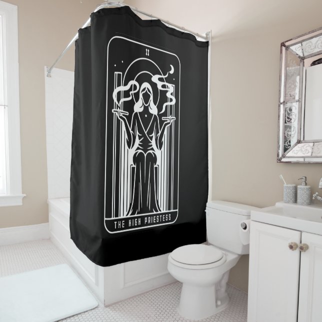 Rideaux De Douche Tarot Haute Prêtesse Femme Mauvaise Mauvaise Mauva (En situation)