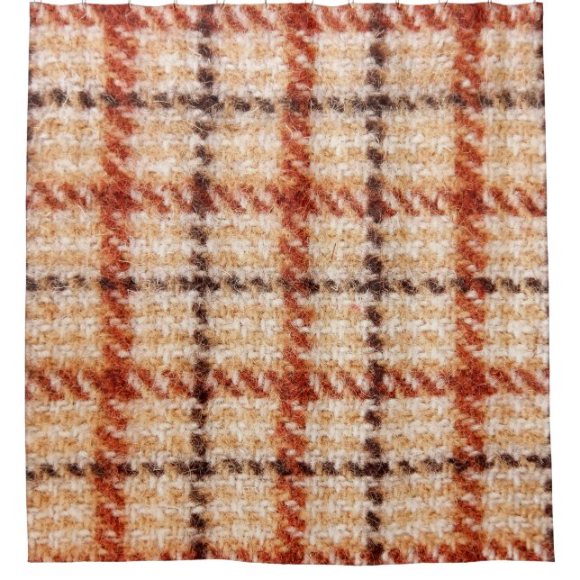 Rideaux De Douche Tartan Design : Texture Textile Classique. (Devant)