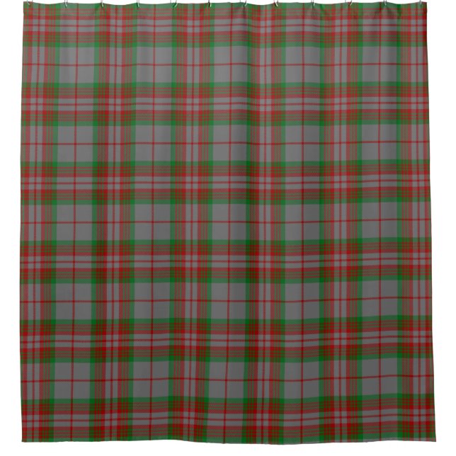 Rideaux De Douche Tartan gris de clan écossais (Devant)
