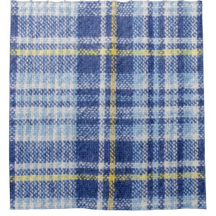 Rideaux De Douche Tartan jaune bleu : Plaid tendance