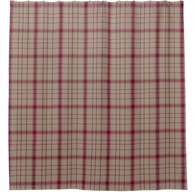 Rideaux De Douche Tartan rose Plaid Scottish Kilt (Devant)
