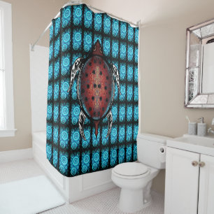Rideaux De Douche Tatouage de Fantasy Turtle