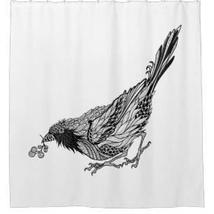 Rideaux De Douche Tatouage d'oiseau