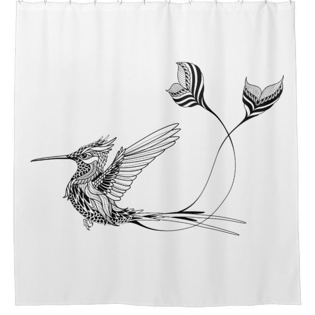 Rideaux De Douche Tatouage d'oiseau de Psychedlic (Devant)