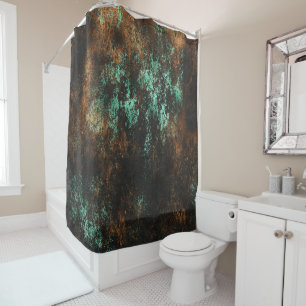 Rideaux De Douche Teal Cooper Patina Métallisé