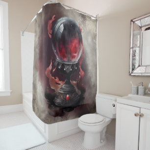 Rideaux De Douche Técherie   Boule magique en cristal rouge fumé