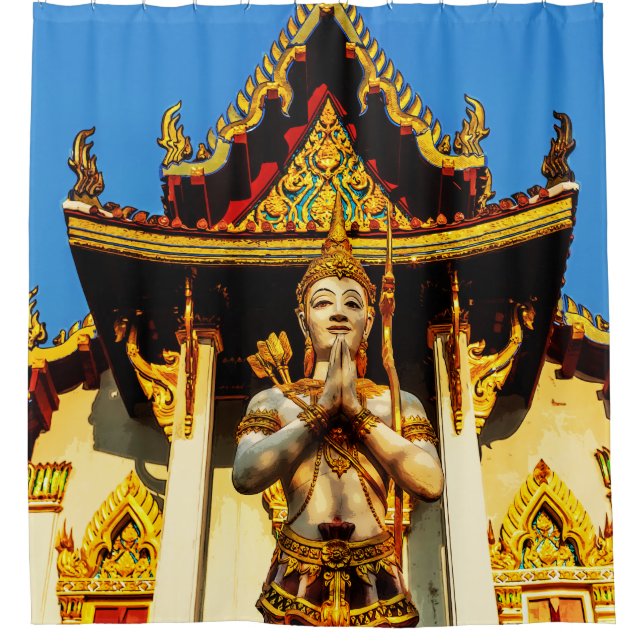 Rideaux De Douche Temple Et Bouddha Thaïlandais 1102 (Devant)