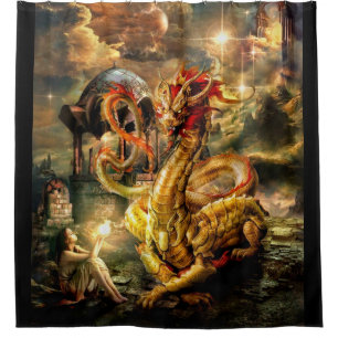 Rideaux De Douche Teneur de dragons