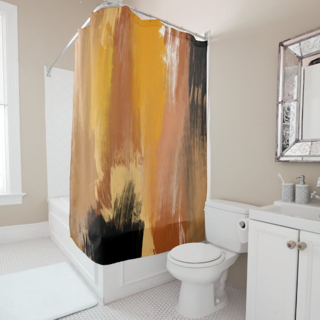 Rideaux De Douche Terre Abstraite (En situation)