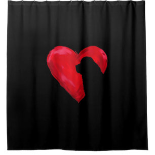 Rideaux De Douche Terre-Neuve  silhouette valentines cadeau de jour