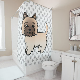 Rideaux De Douche Tervueren Cairn Terrier Chien de Dessin Animé Mign