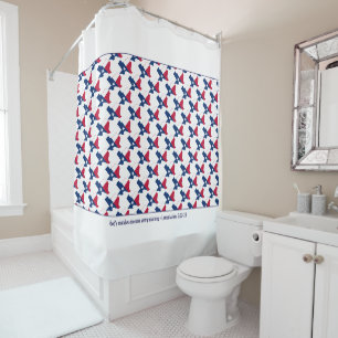 Rideaux De Douche TEXAS MAP Étoile solite Etat Écriture Customisée