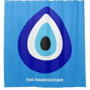 Rideaux De Douche Texte personnalisé Mal Eye Nazar Amulet