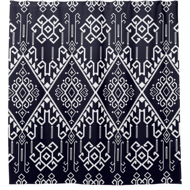 Rideaux De Douche Textile Carrés : Matrice de grunge de mode (Devant)