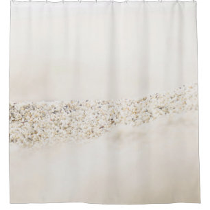 Rideaux De Douche textile floral blanc et brun