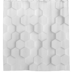 Rideaux De Douche Texture arrière - plan blanche. Illustration 3d, 3
